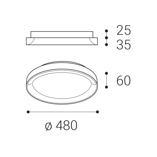 bella slim 48, w triac dim 38w 2cct 3000k/4000k - Image 2