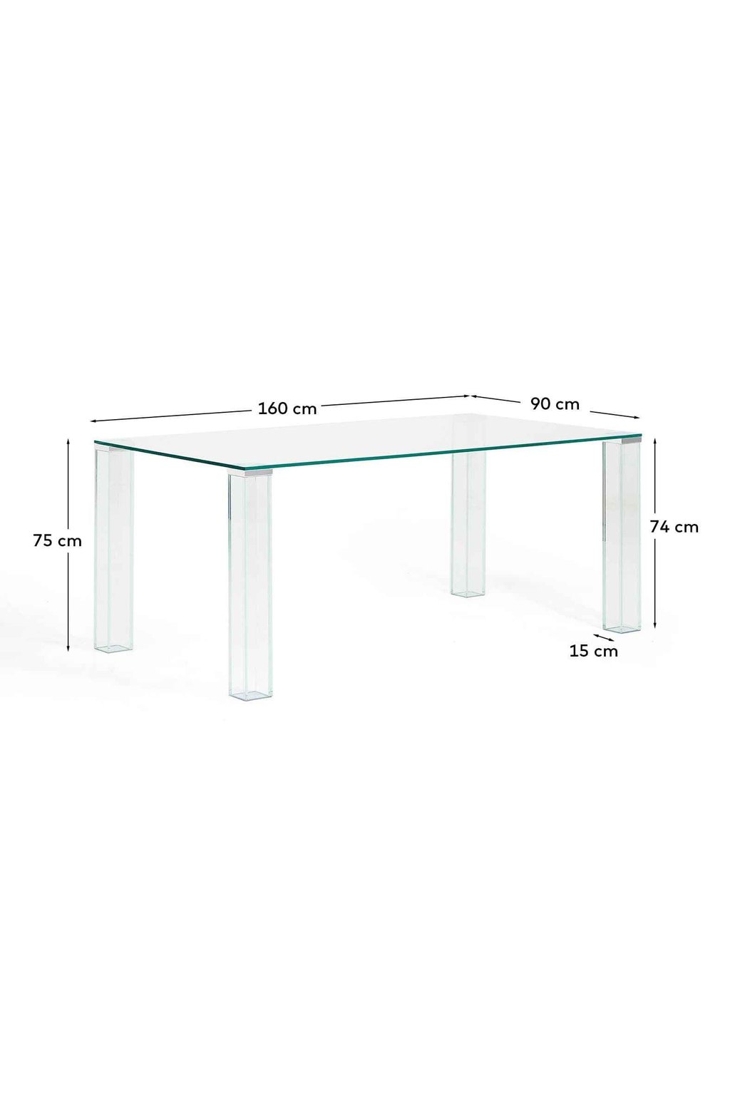 Adularia Glass 160 Jedálenský Stôl 7 Adularia Glass 160 Jedálenský Stôl – Obrázok 7