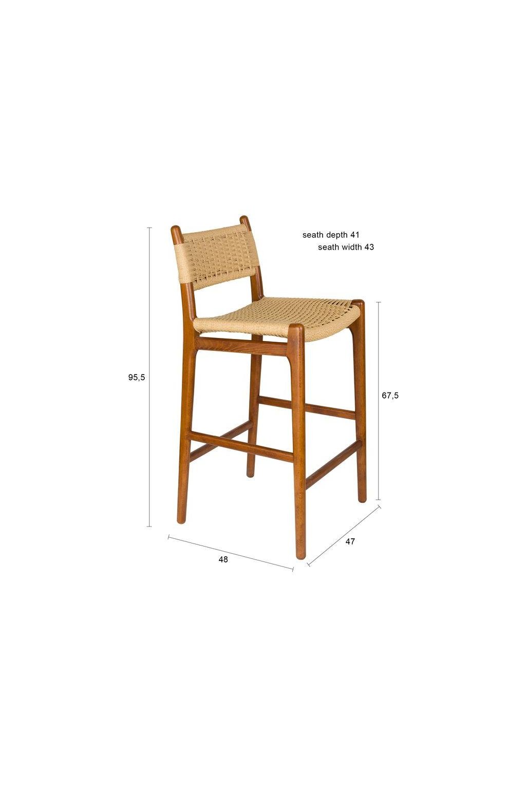 Dutchbone Cecile Walnut Pultová Stolička 10 Dutchbone Cecile Walnut Pultová Stolička – Obrázok 10