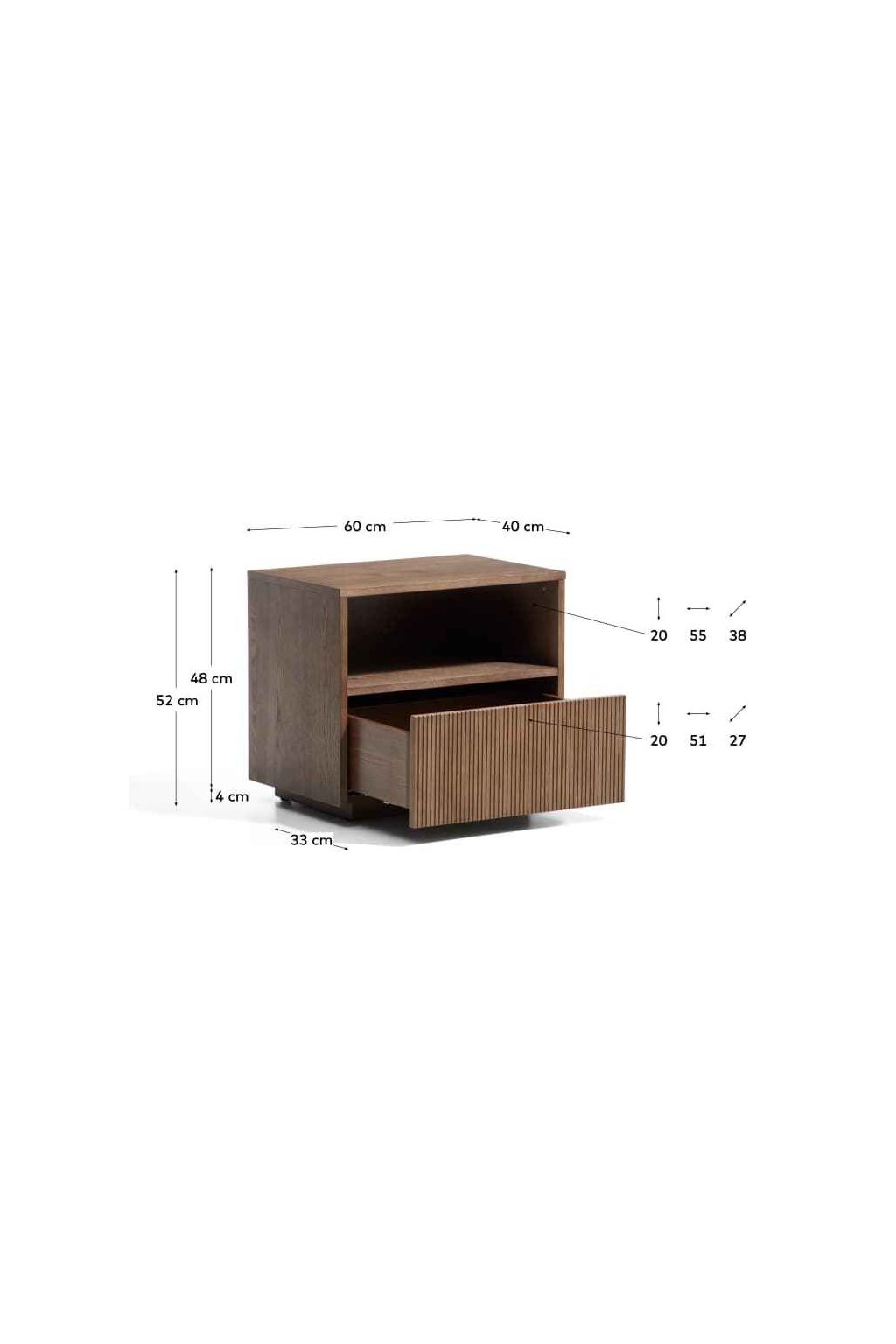 HELVINE WALNUT nočný stolík 5 HELVINE WALNUT nočný stolík – Obrázok 5