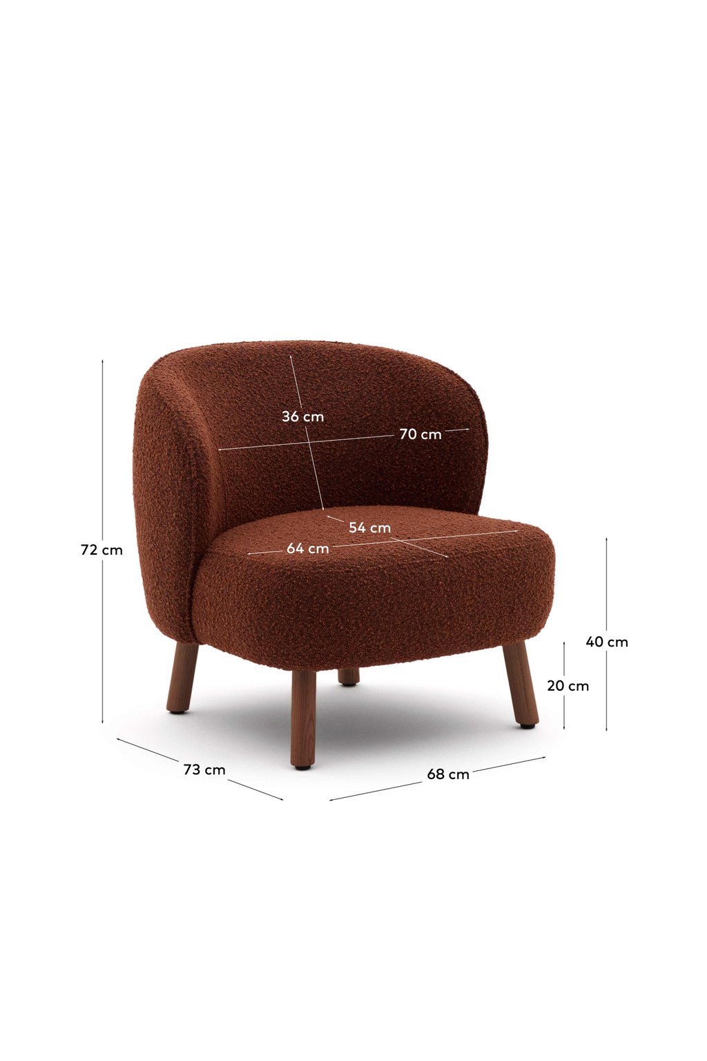 Ulit Boucle Walnut Kreslo 9 Ulit Boucle Walnut Kreslo – Obrázok 9